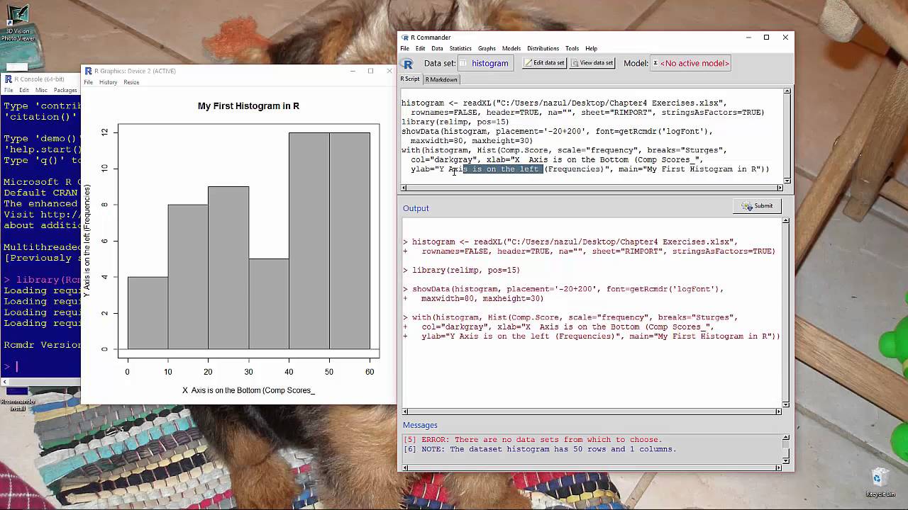 Demo of Week 3 Histogram Using R and R Commander