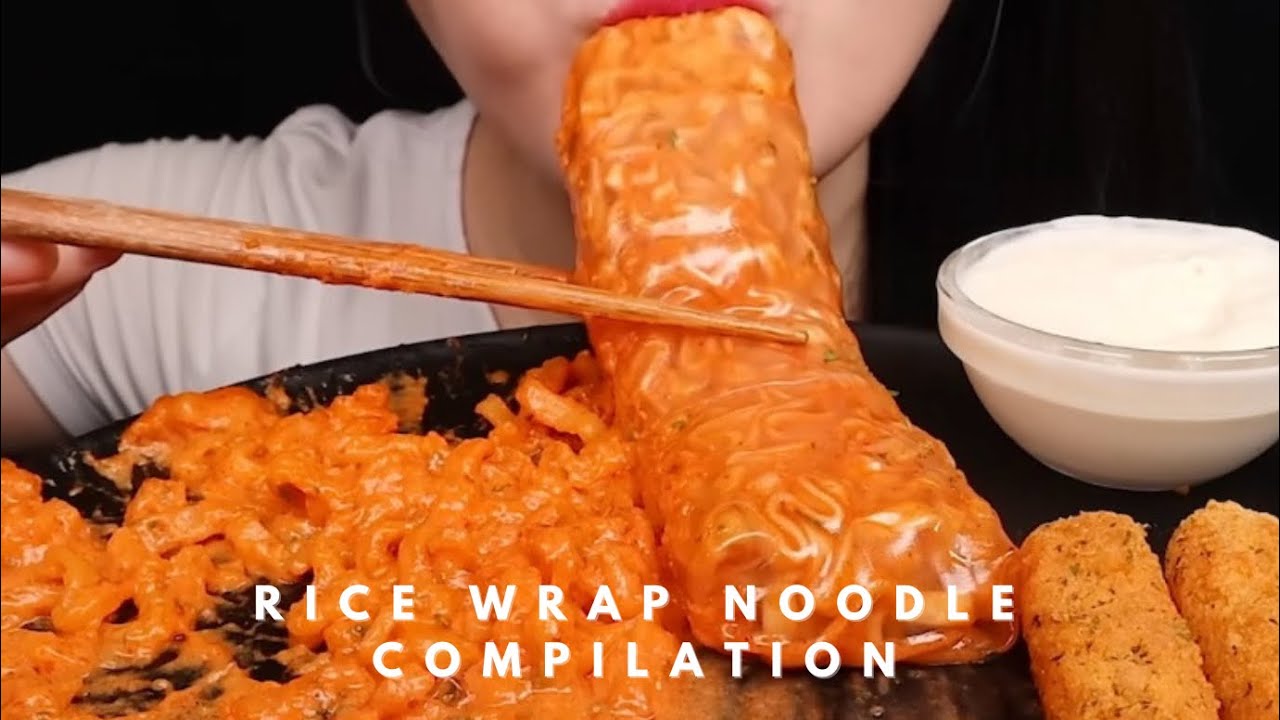 RICE WRAP NOODLE COMPILATION |SPED UP |ASMR🍜🥢#trending#breaks.com#foryou 