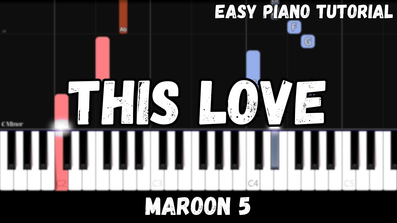 Maroon 5 - This Love (Easy Piano Tutorial)