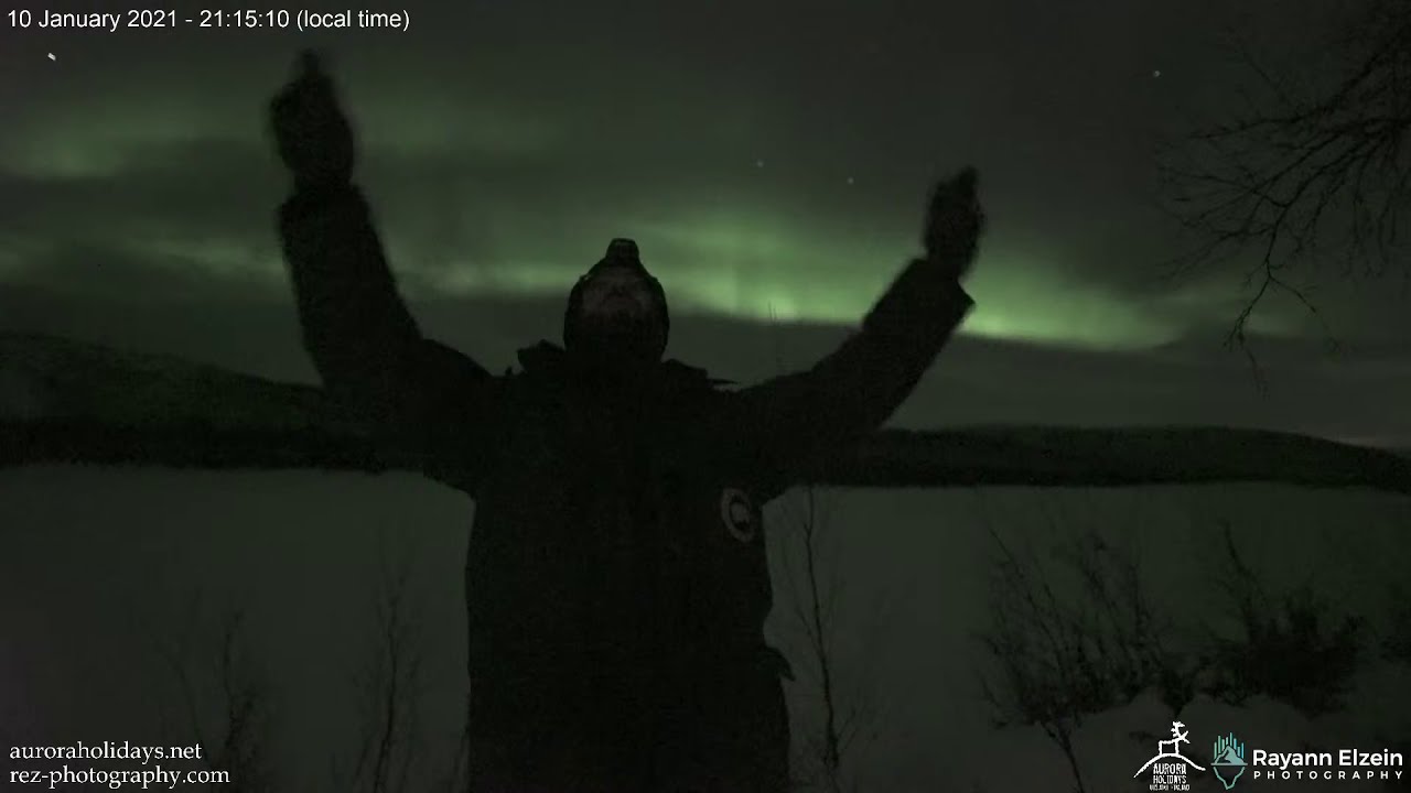 Live Northern Lights from Utsjoki in Finnish Lapland