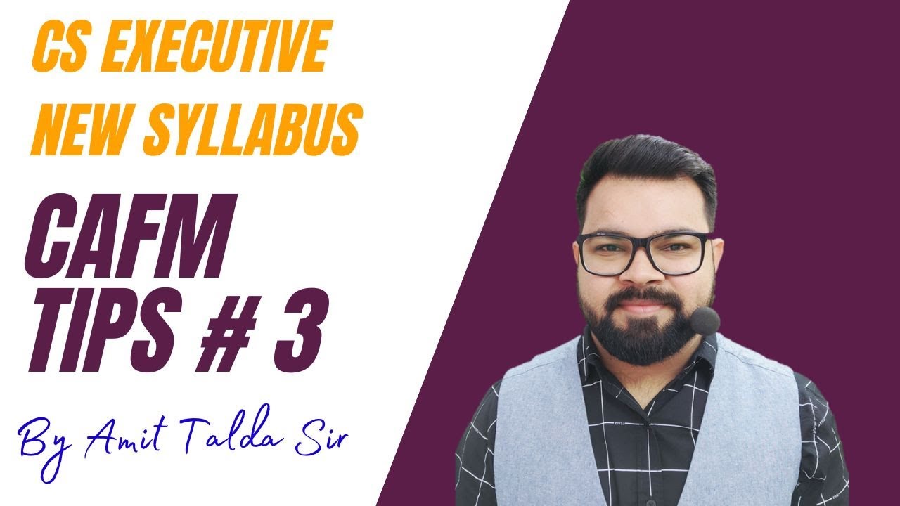CAFM Tips #3 | Amit Talda Mentorship