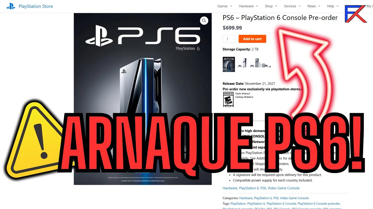 ⚠️🚨Arnaque PS6 - Encore un faux site, faites attention !🚨⚠️