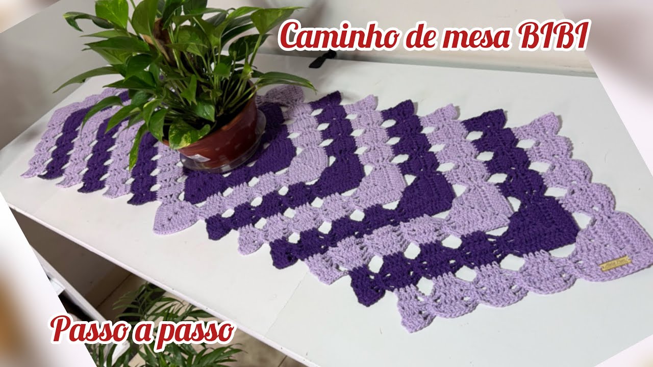 CAMINHO DE MESA DE CROCHÊ BIBI FÁCIL E ECONÔMICO #aula