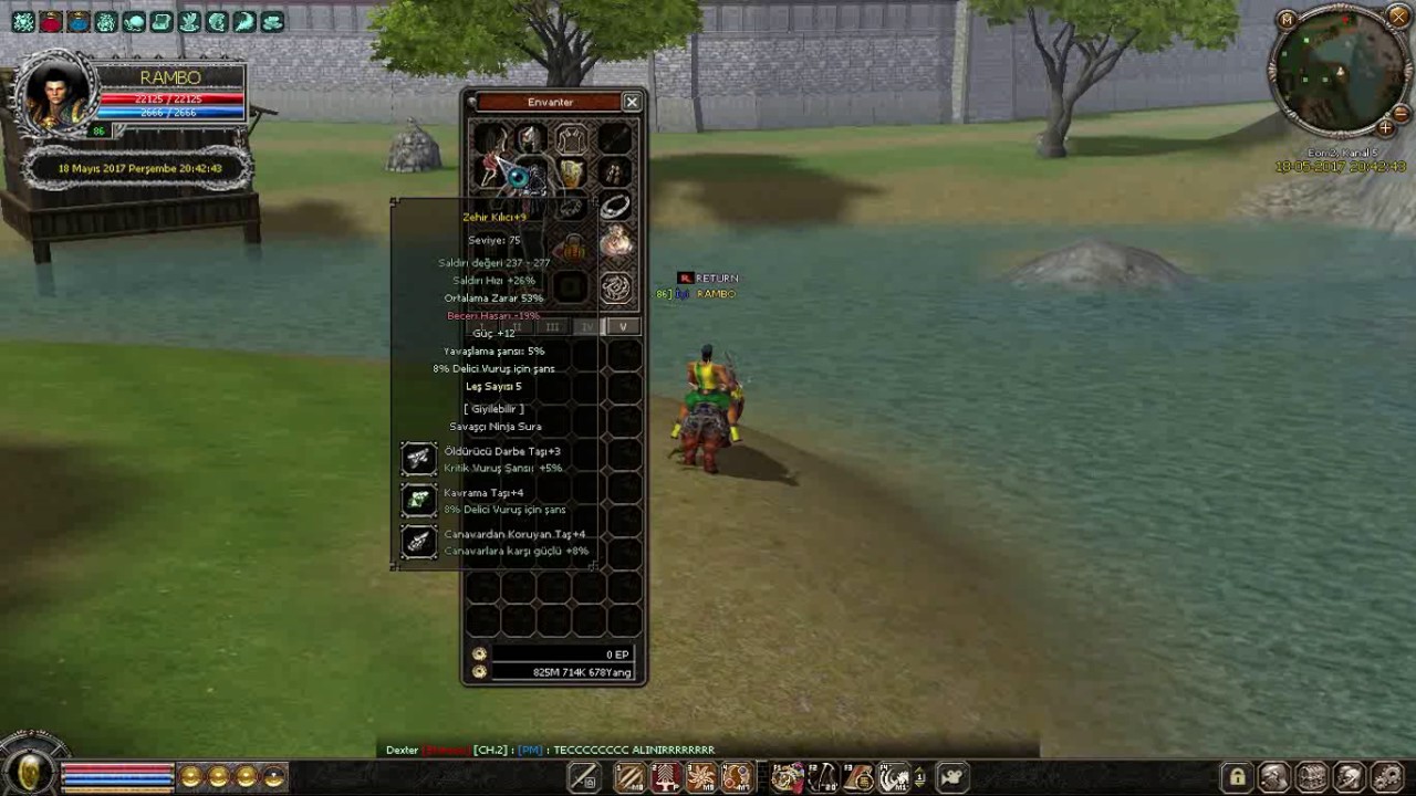 METİN 2 BOSS KESME &Ccedil;ARI İTEM VE EFSUNLARI FULL
