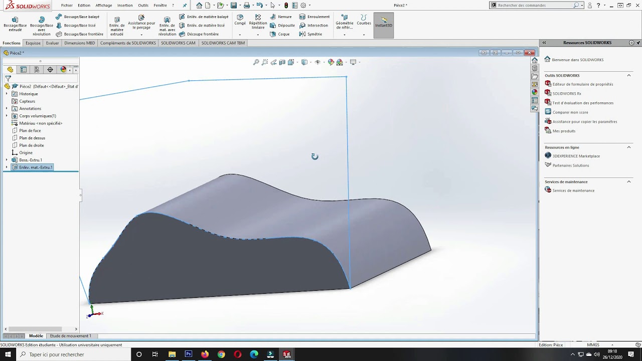 Solidworks tutoriel carrosserie partie 1