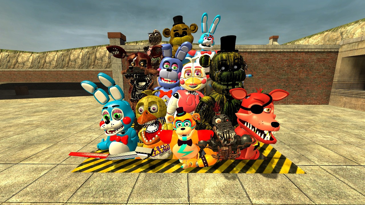 Гиперудар изумрудом в FNAF, взлом безопасности, аниматроники в GMOD!