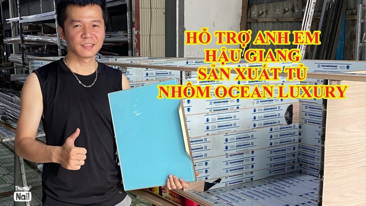 Thùng Tủ Bếp Nhôm nội thất Ocean Luxury màu vân gỗ tại Vị Thuỷ Hậu Giang
