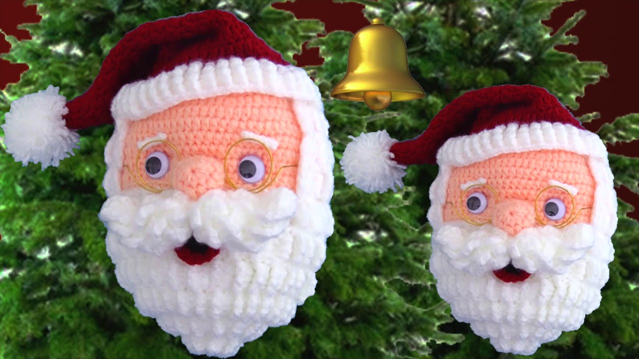 Ideas de Navidad 2019 Papá Noel Colgante para puertas a crochet easy Christmas decor