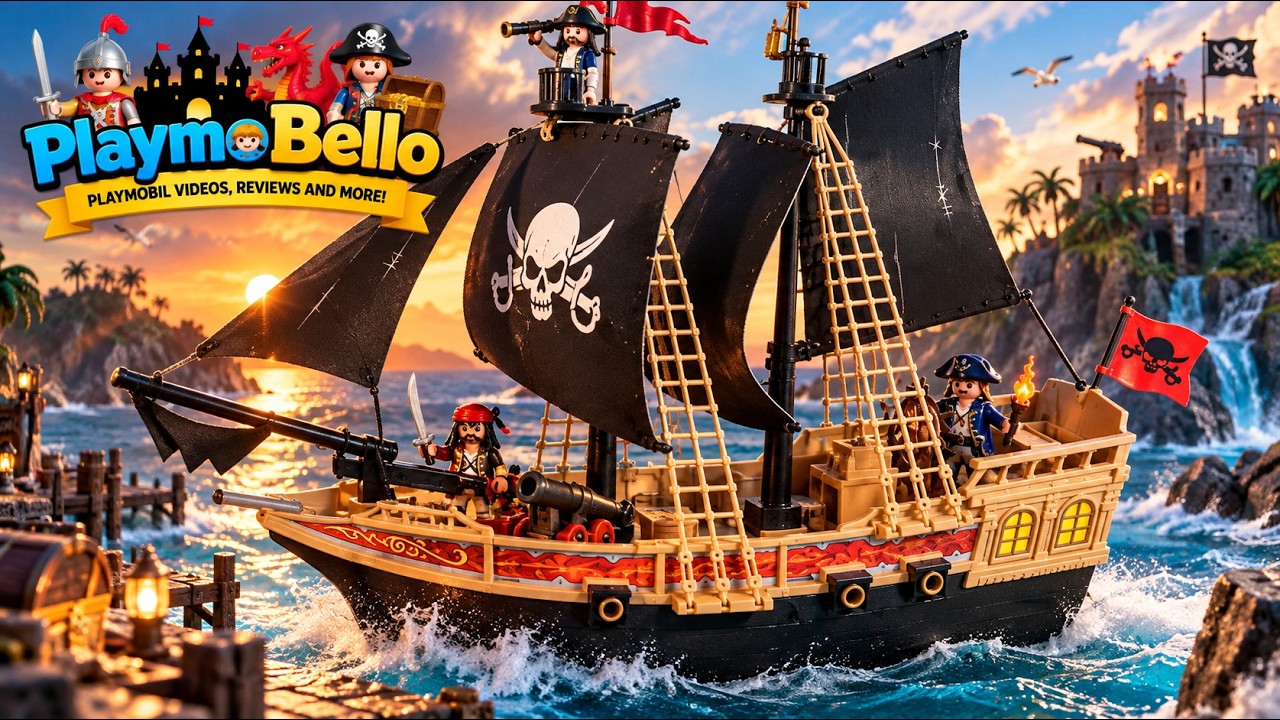 (2015) Playmobil 6678 Large Pirate Ship (Playmobil set REVIEW)