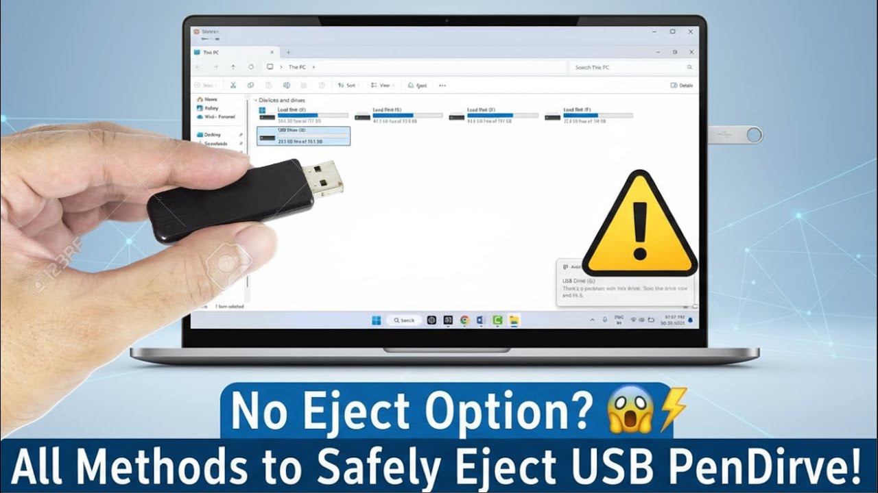 Исправлена ​​ошибка, из-за которой USB-накопитель не отображал функцию извлечения в Windows 11/10...