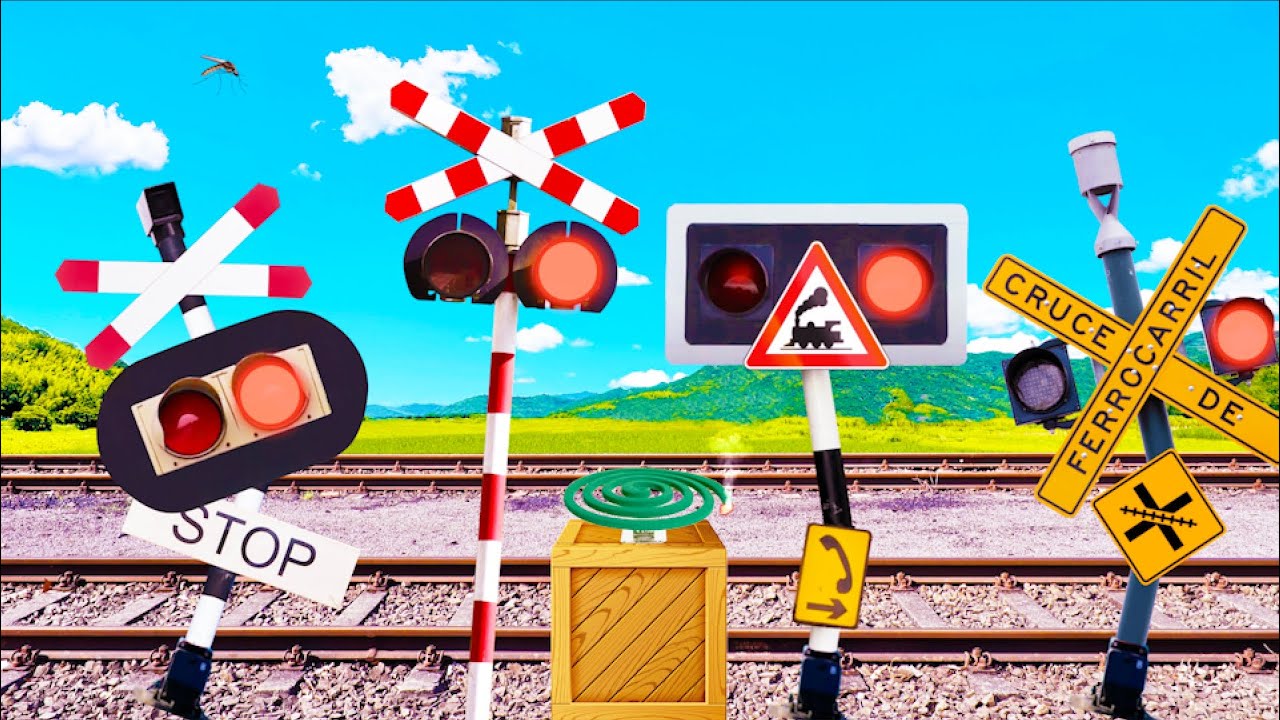 Railroad crossing repelling mosquitoes 😂 (Przejazd kolejowy)