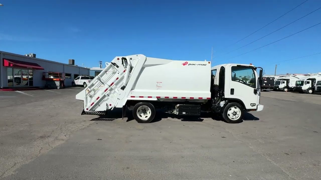 2023 Isuzu NRR 8 Yard Pac-Mac Rear Loader Garbage Truck - 108835