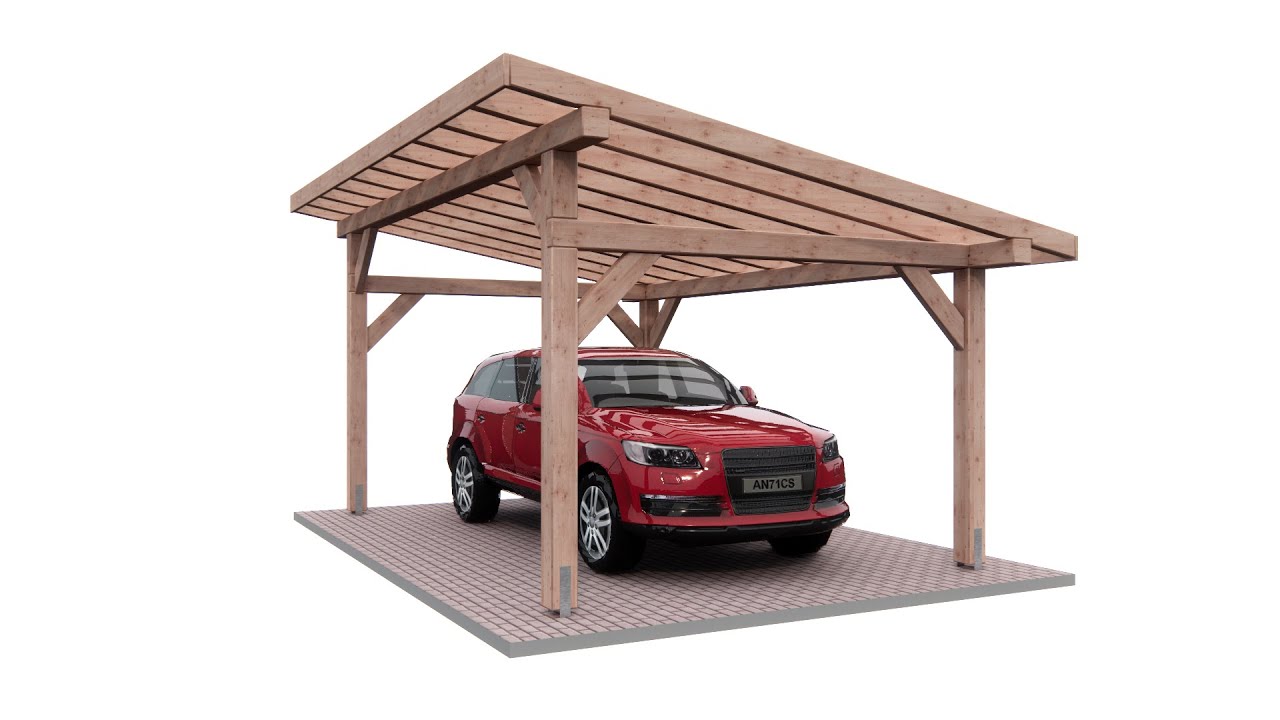 Sketchup Projekt Wiata Samochodowa Carport