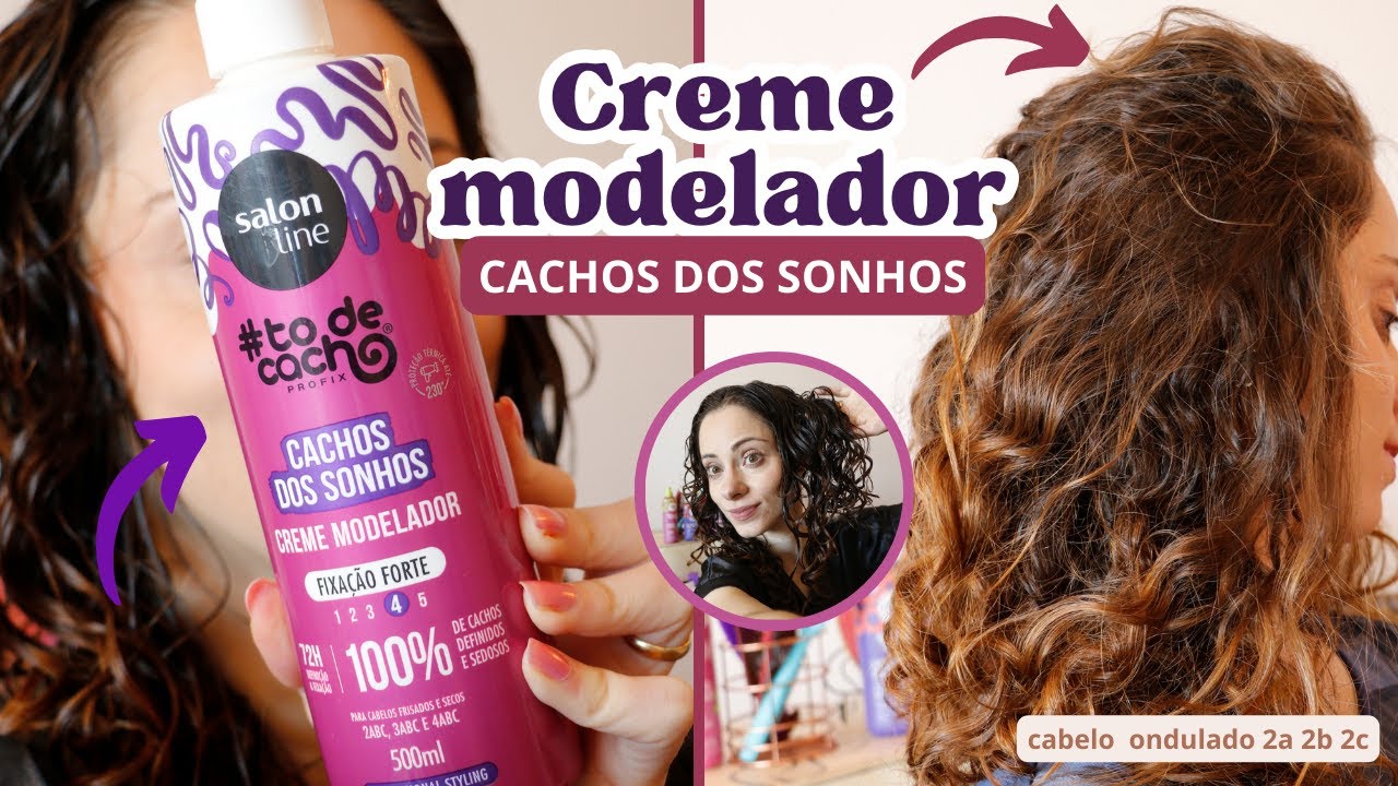 CREME MODELADOR CACHOS DOS SONHOS SALON LINE: finalizei o meu cabelo ondulado com esse lan&ccedil;amento