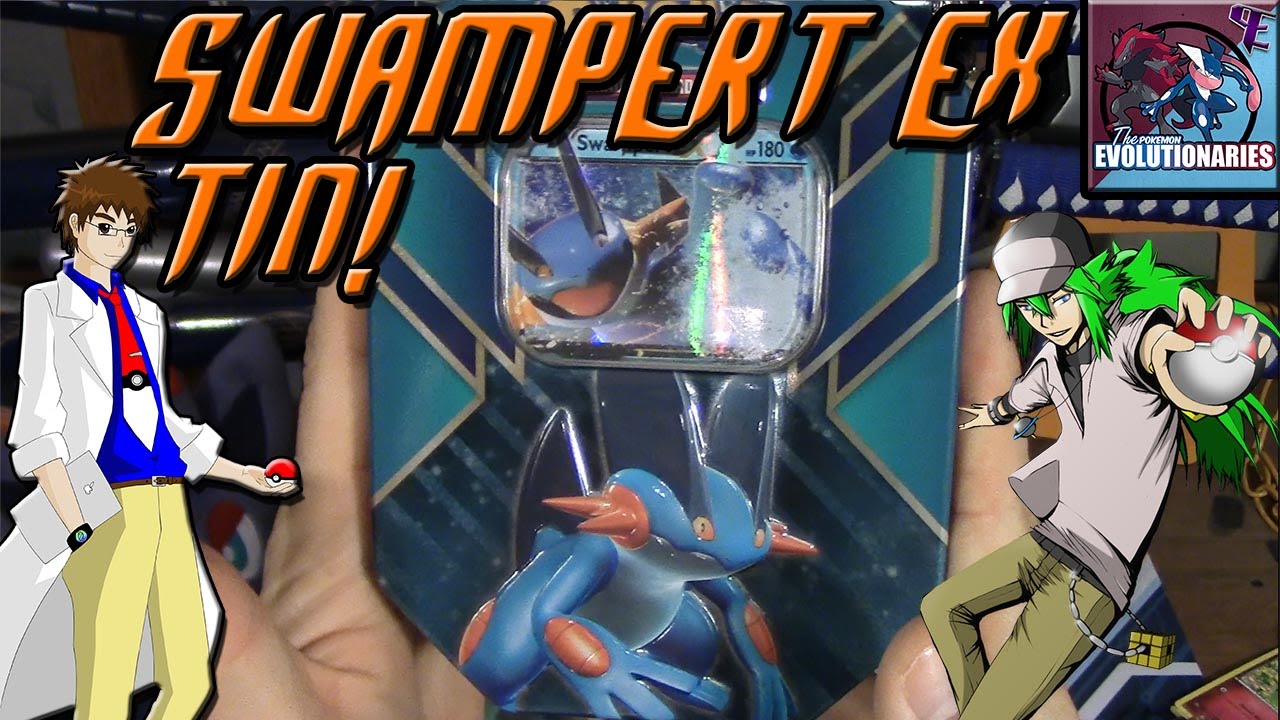 Pokemon Cards- Swampert EX Hoenn Power Tin Opening! FULL ART PULL!