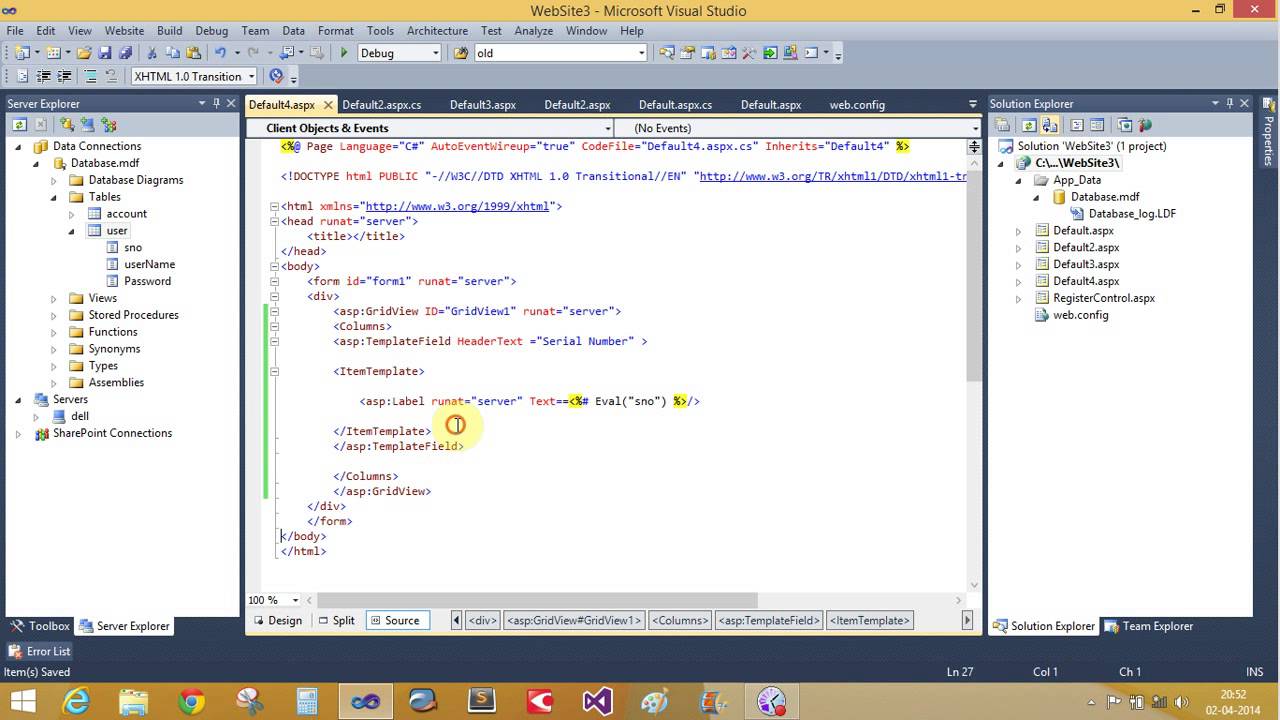How to bind GridView in ado net part-1