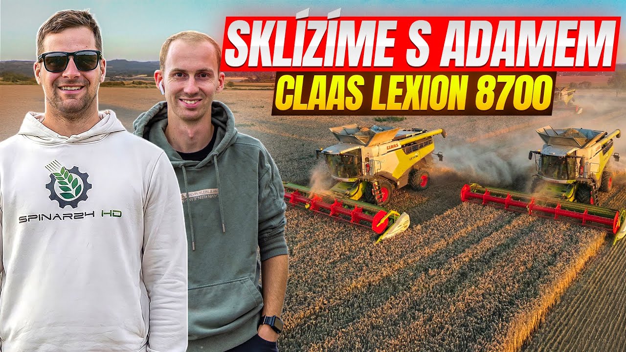 Sklízíme na dálku s ADAMEM na Slovensku!? CLAAS LEXION 8700 - Jaké jsou první ŽNĚ na kombajnu