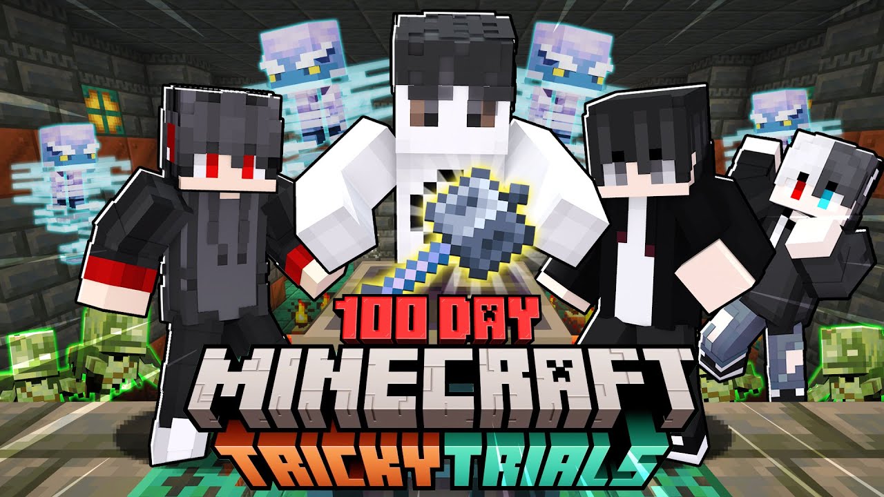 Tôi Cùng 3 Báo Thủ Sinh Tồn 100 Ngày Trong Minecraft 1.21 TRICKY TRIALS!!