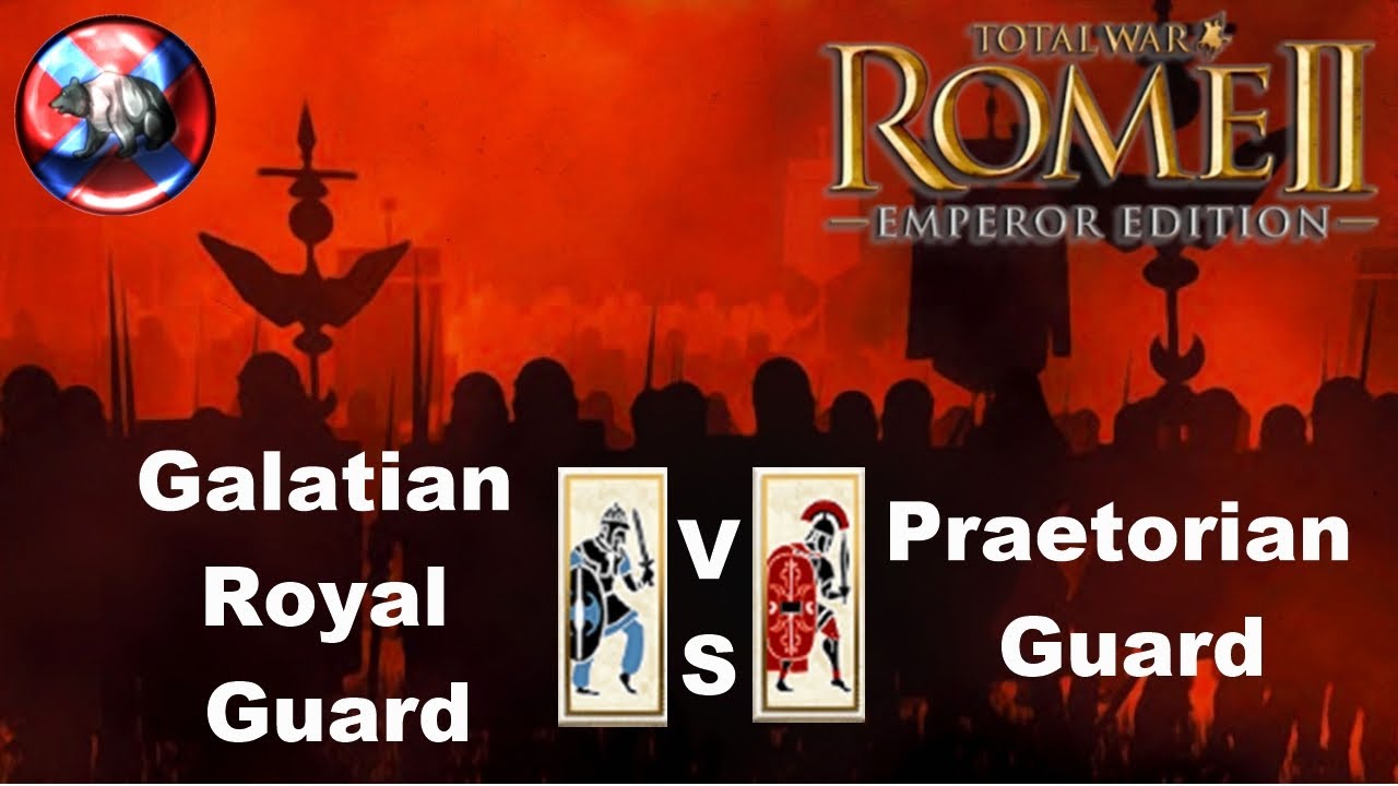 Galatian Royal Guard VS Praetorian Guard  1v1 Total War: Rome 2