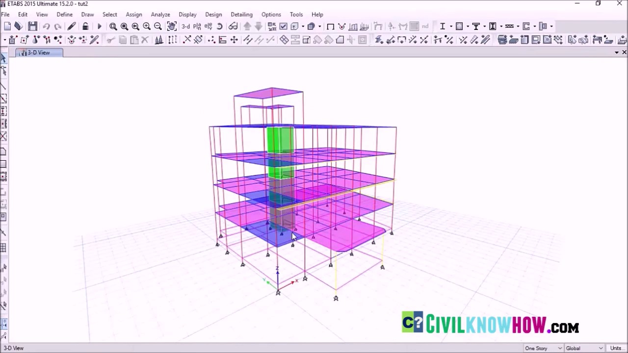 Etabs 2015 Tutorial 3 - Assigning seismic loads and Load combinations