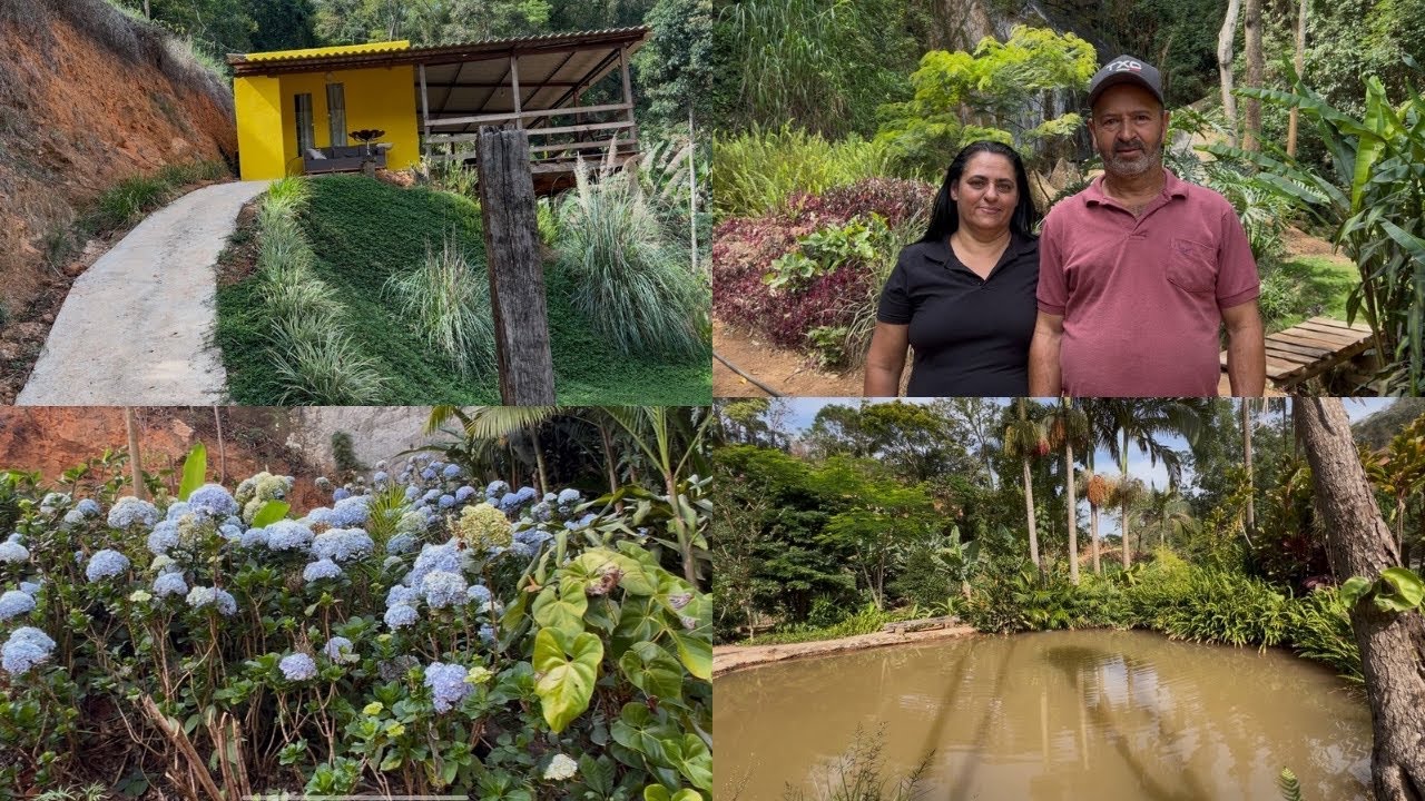 A LIDA RAIZ DESSE CASAL: ELES TRABALHAM FORA E CONSTRUIRAM UMA POUSADA, NO MEIO DA NATUREZA.