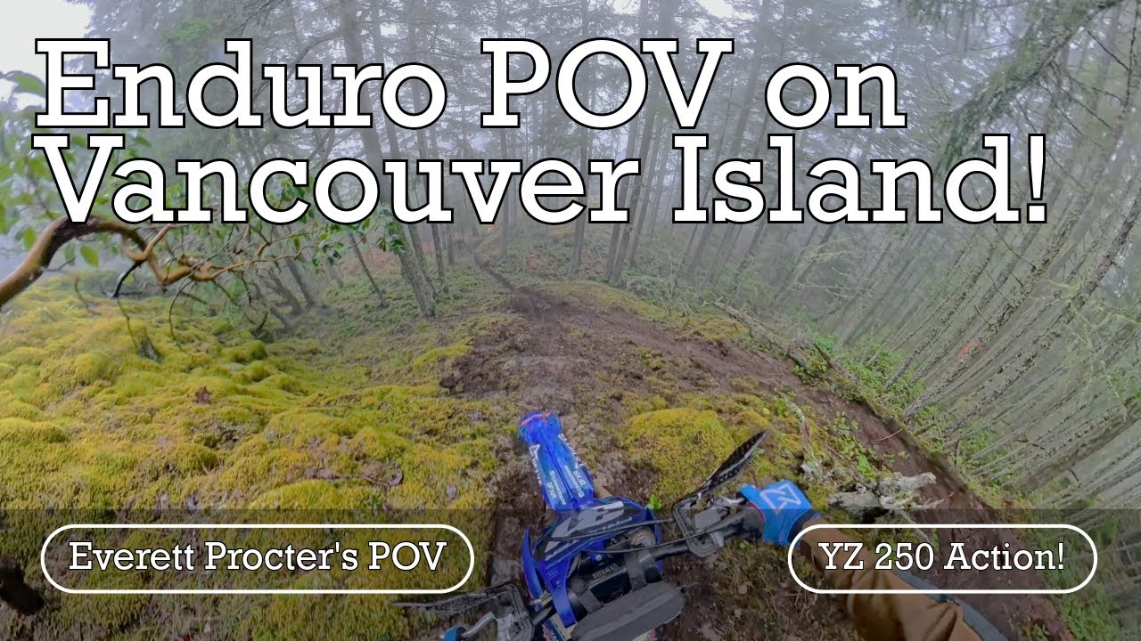 Winter POV of Enduro Trails In Nanaimo BC on a YZ 250
