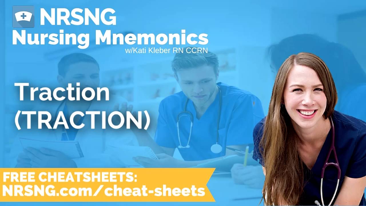 Traction TRACTION Nursing Mnemonics, Nursing School Study Tips