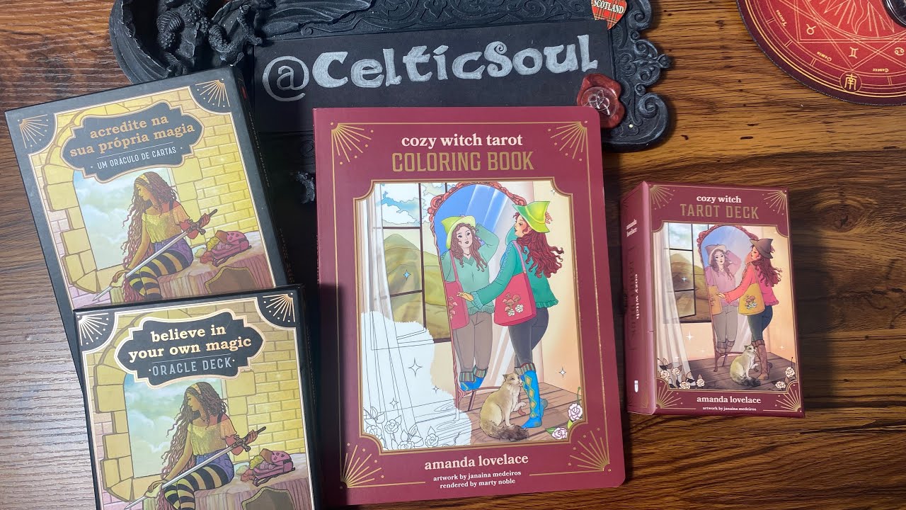 🔮Cozy Witch Tarot Coloring Book 📚Livro de Colorir ☕️ Review em Português🇧🇷