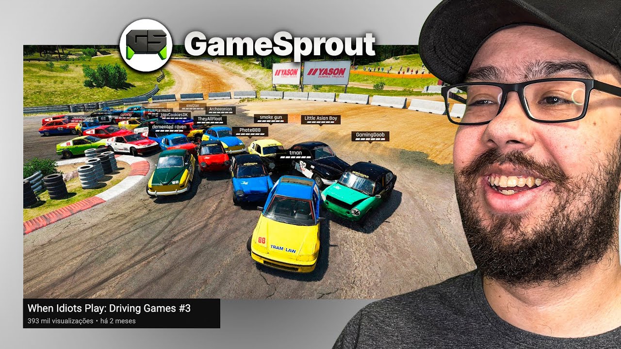 É ISSO QUE ACONTECE QUANDO IDIOTAS JOGAM JOGOS DE CORRIDA! - REACT GAMESPROUT