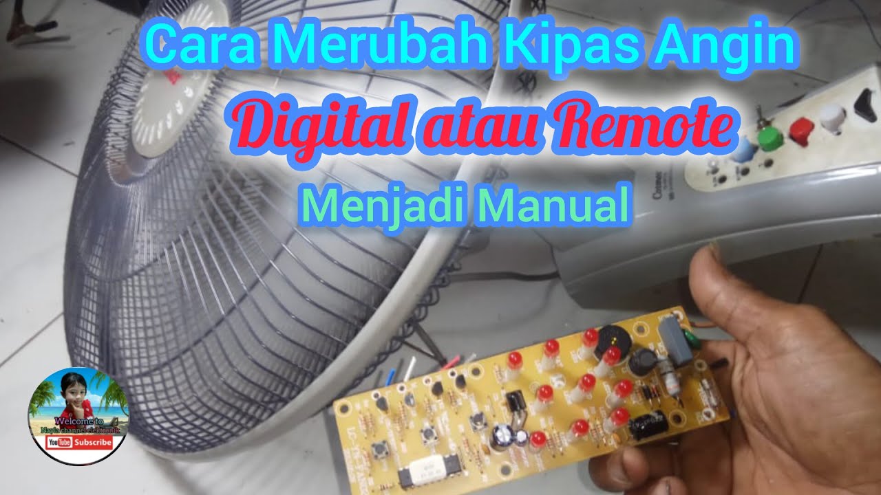 Cara merubah kipas angin digital atau remote menjadi manual || kipas angin cosmos