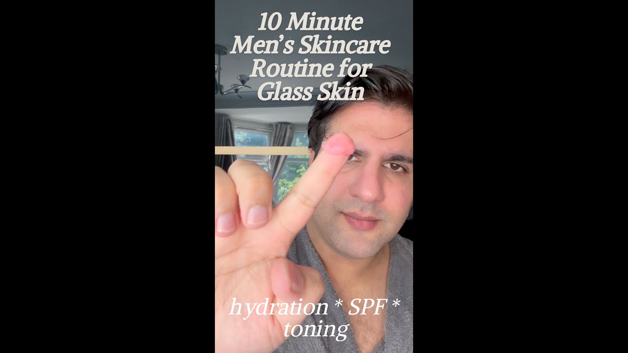 10 Minute Men's Morning Skincare Routine for GLASS SKIN | feat cheap products from Amazon & K-Beauty