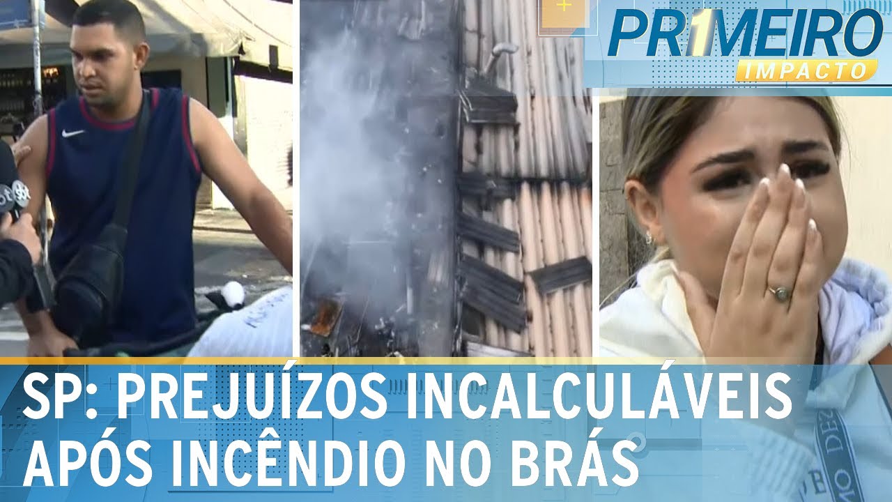 O dia após o incêndio: trabalhadores do Brás, em SP, relatam prejuízos | Primeiro Impacto (31/10/24)