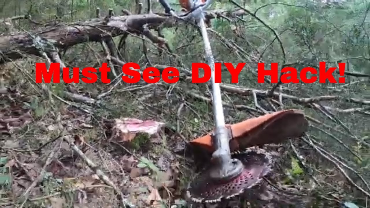 Turn A Stihl Weedeater Into a Tree Cutter! Clearing Brush, Vines, Trees, Brambles in Seconds!