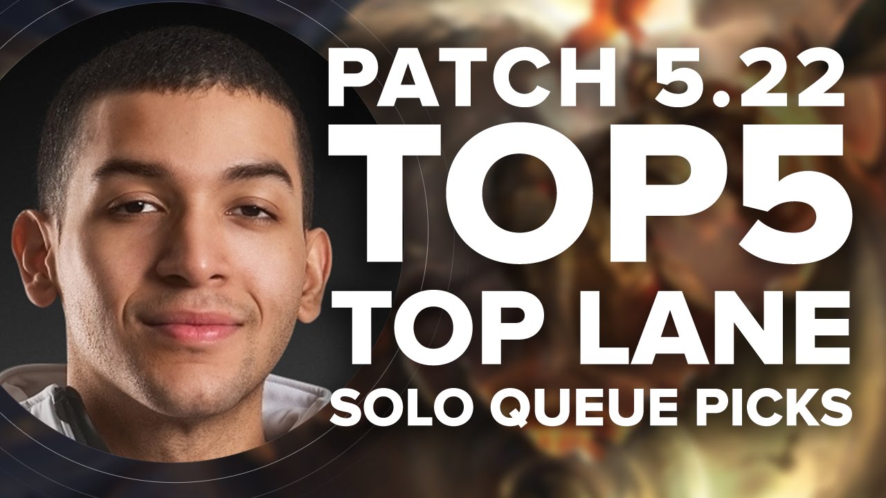 Top 5 Solo Queue Top Lane Patch 5.22 PRESEASON 6 with TL Quas | League of Legends