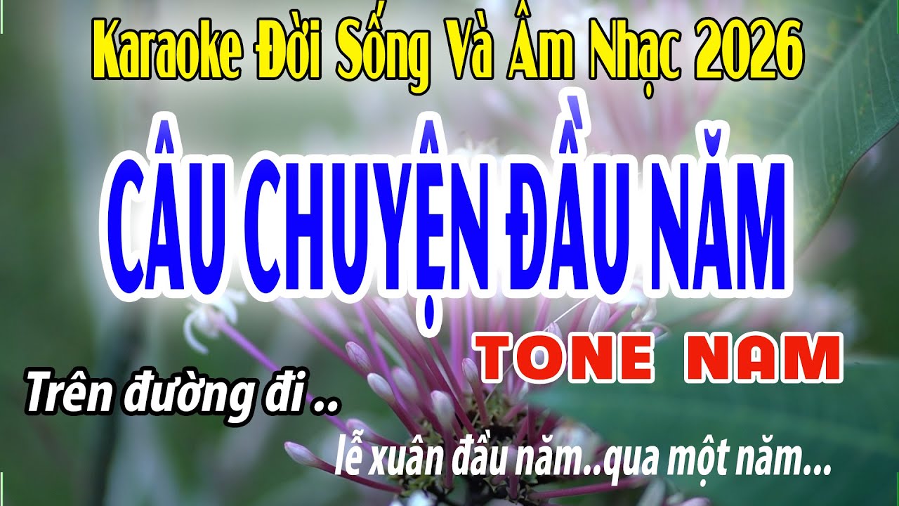 Câu Chuyện Đầu Năm Tone Nam | Gm | Karaoke Đời Sống Và Âm Nhạc | Beat Phối Mới 2026