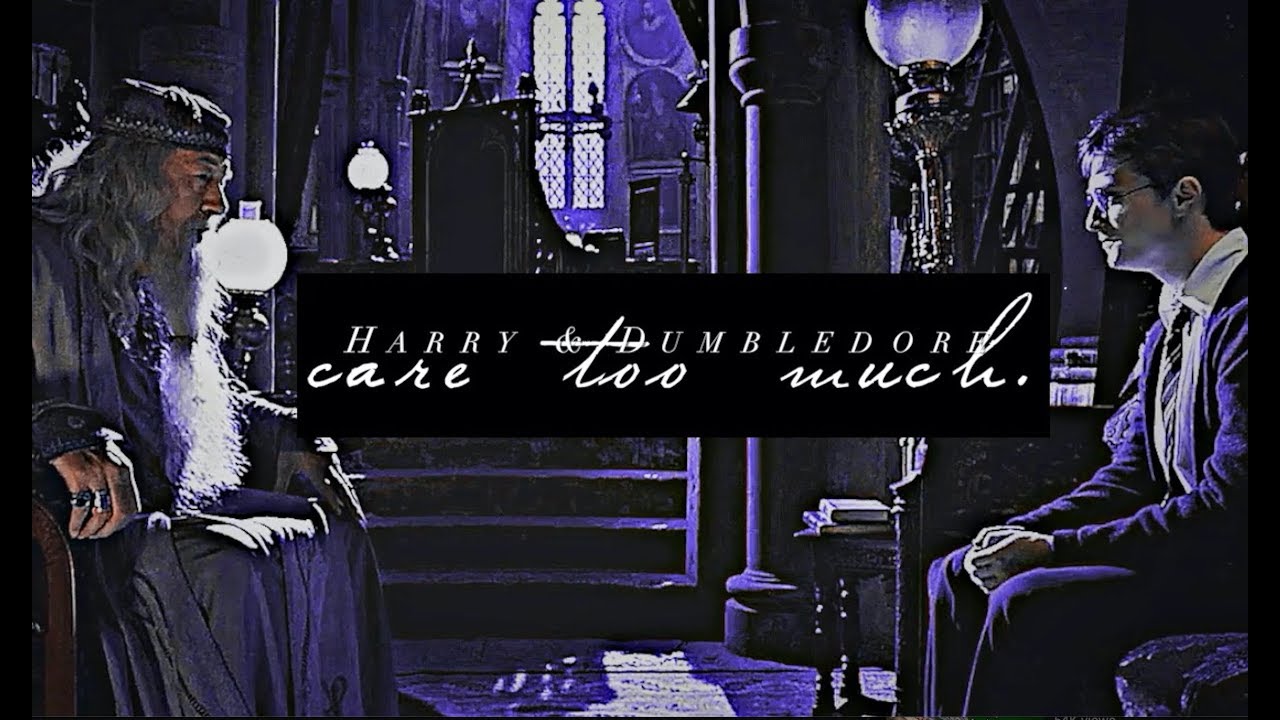 Harry & Dumbledore | care too much.