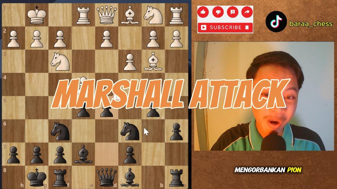 MARSHALL ATTACK! OPENING TAJAM UNTUK HITAM #baraachess