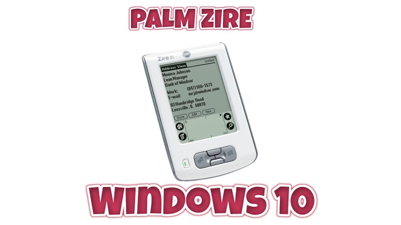 Palm Zire en Windows 10