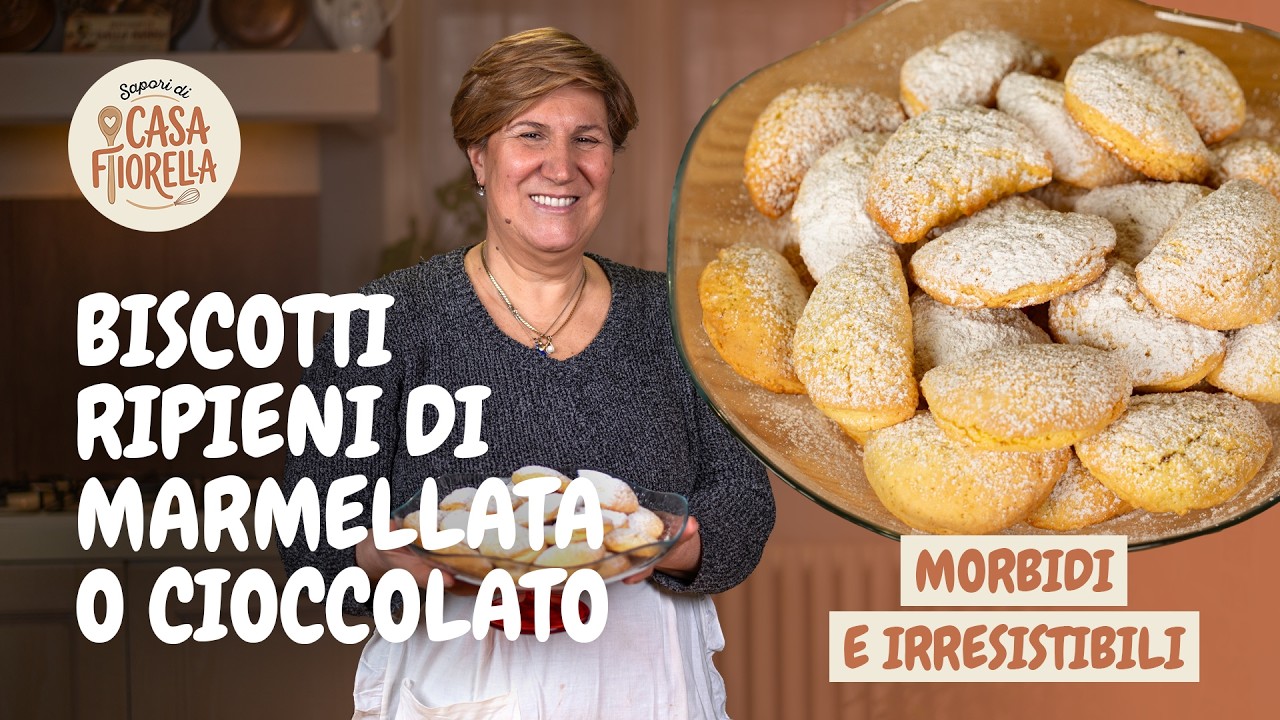 BISCOTTI RIPIENI DI MARMELLATA O CIOCCOLATO | Ricetta Facile - Sapori di Casa Fiorella