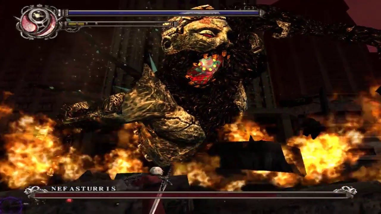 Devil May Cry 2 - Nefasturris/Nefascapitis Boss Fight. No Damage. Hard difficulty