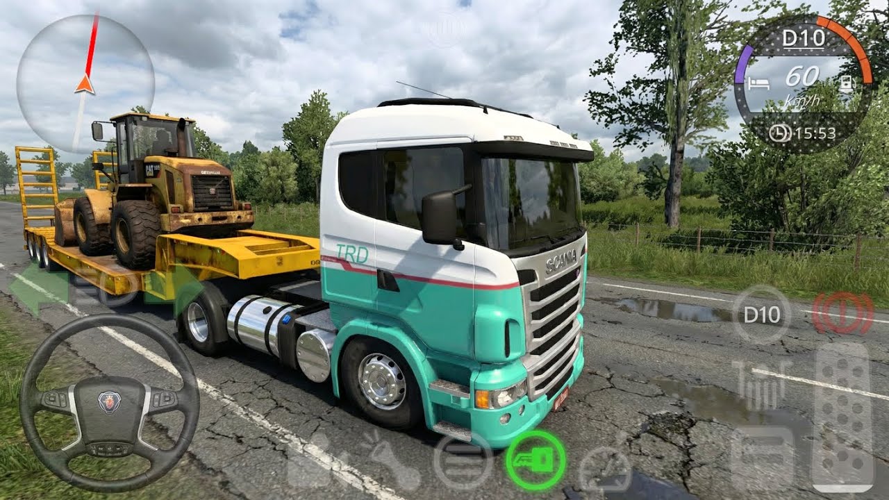 Caterpillar Wheel Loader Transported By Scania Truck | The Road Driver
