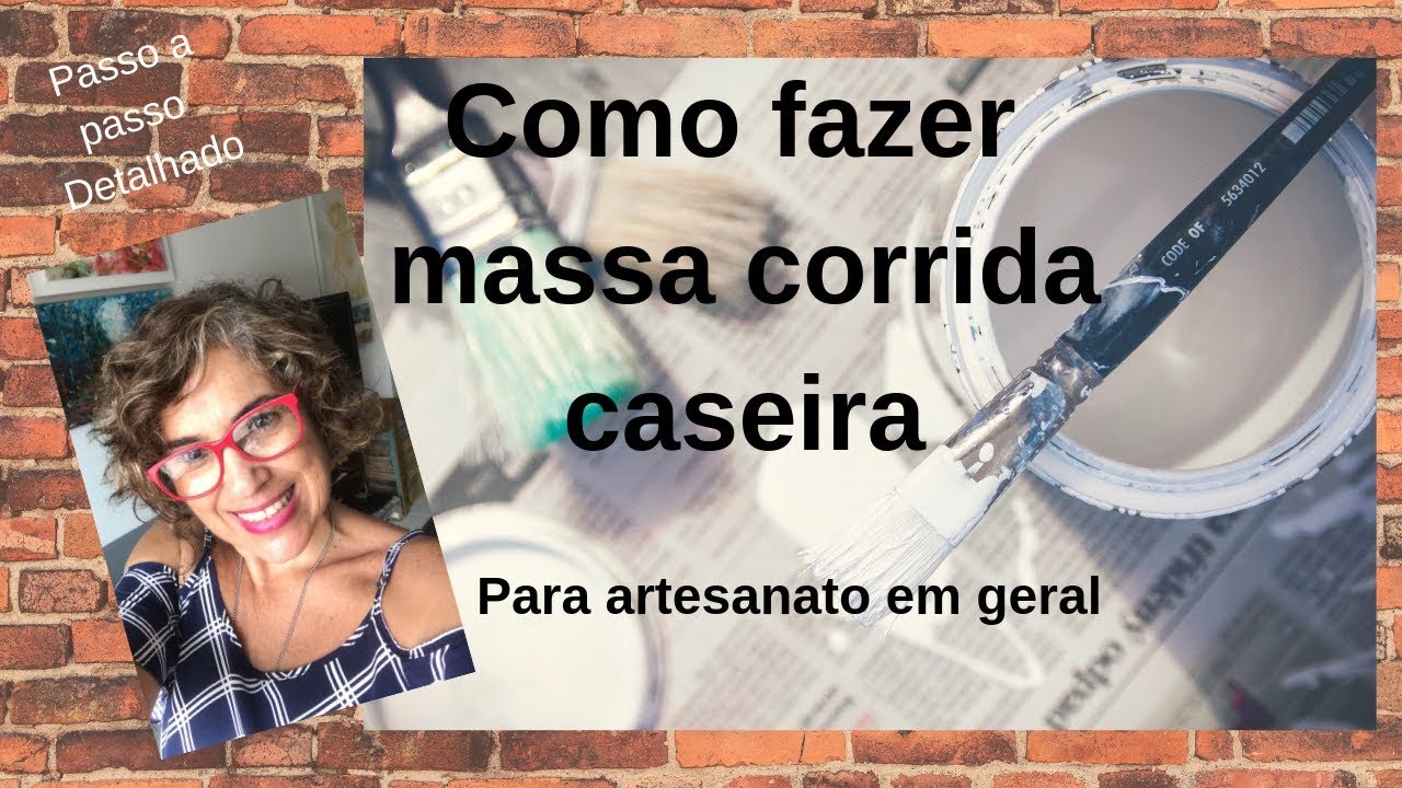 Como fazer massa corrida  caseira  para artesanatos