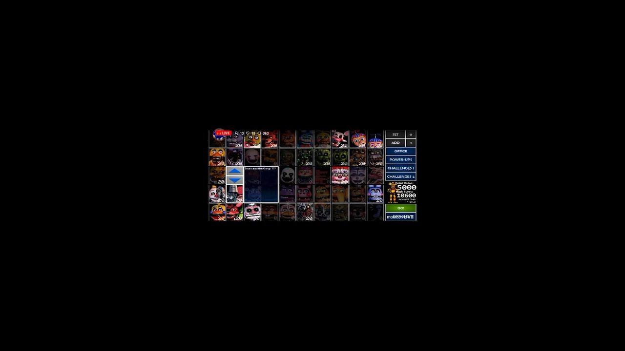 live de fnaf ucn
