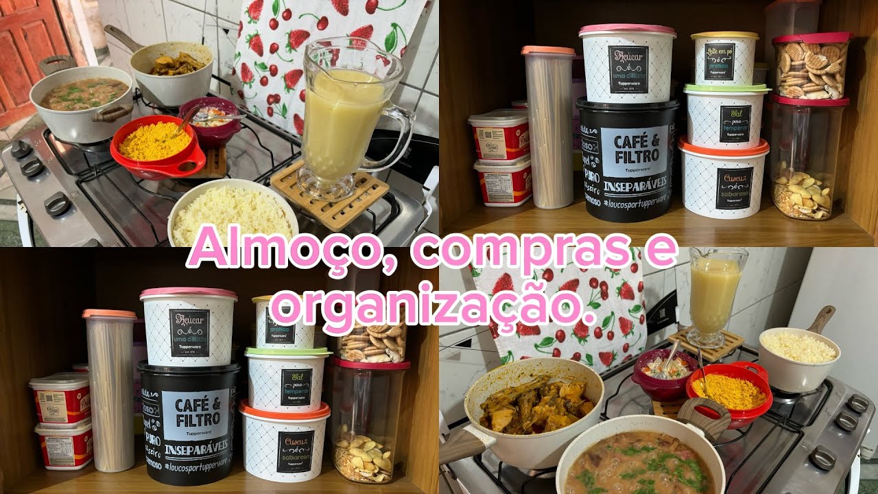 Almoço , compras e organização.