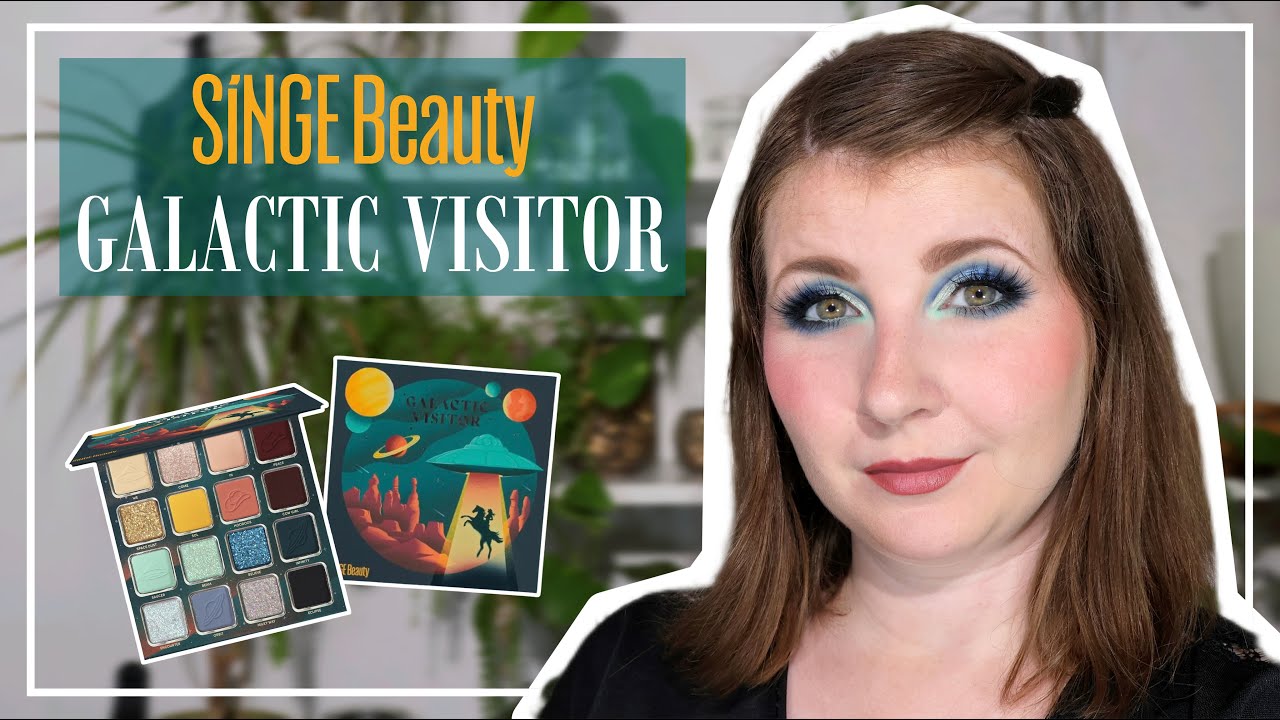 GALACTIC VISITOR 🪐Singe Beauty Eyeshadow Palette | Indie Makeup | Review & Makeup Tutorial | deutsch