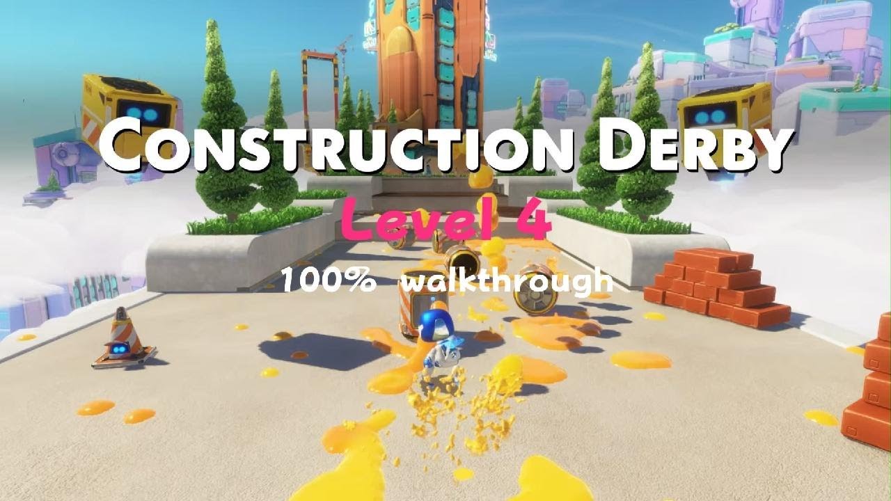 ASTRO BOT - Construction  Derby (Level 4) 100% walkthrough