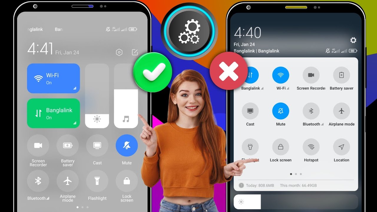 How To Change Control Center Settings HyperOS Xiaomi Redmi 13C