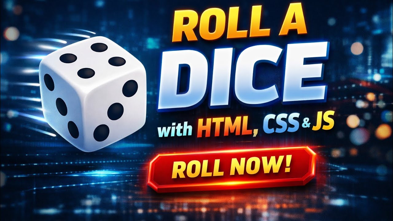 Roll a Dice using javascript, css, html ||  frontend mini project || quick and simple 