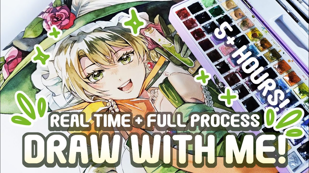 Draw With Me! | Real Time Watercolour Session | Full Process