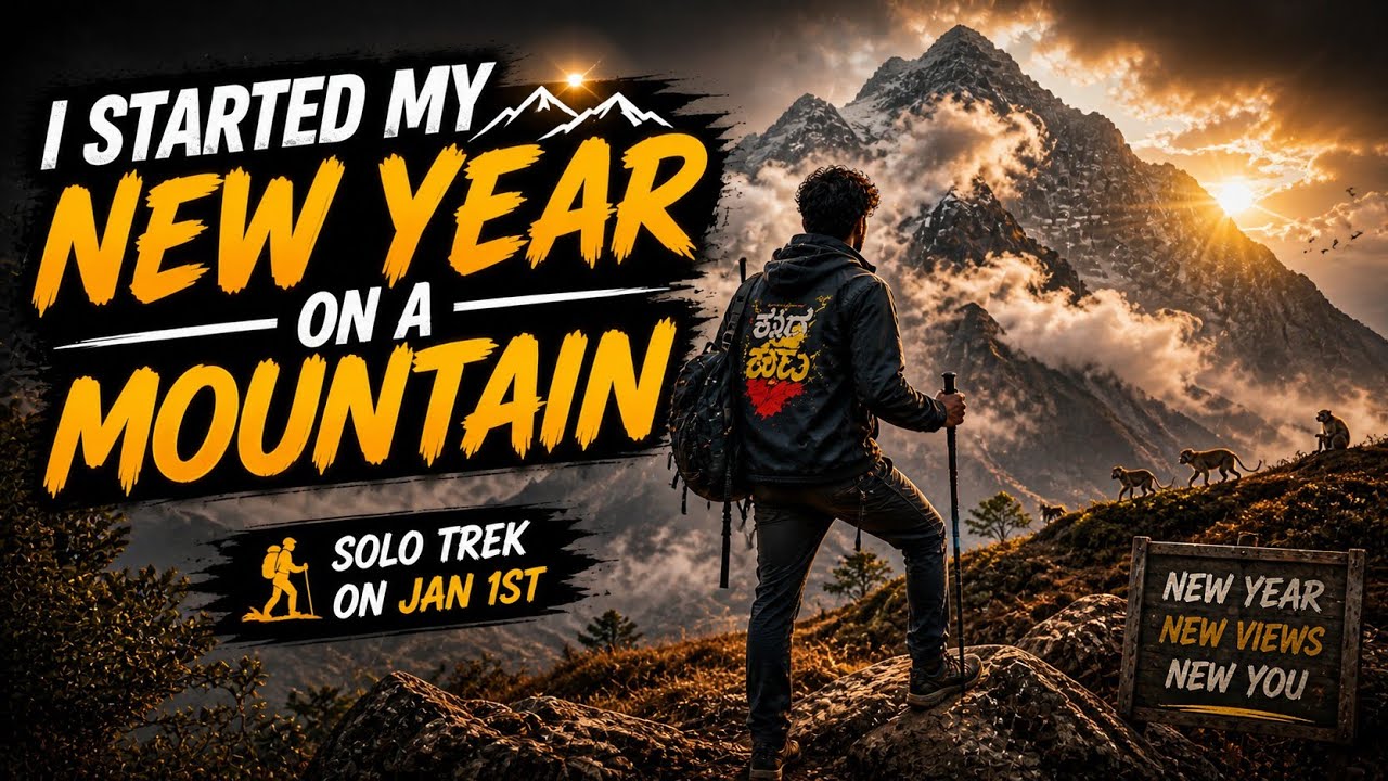 I Started My New Year  on a Mountain | Solo Trek on Jan 1st 🌄